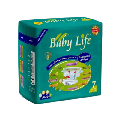 بيبي لايف حفاضات كبير جدا (7) 20 كجم 26 حفاضة