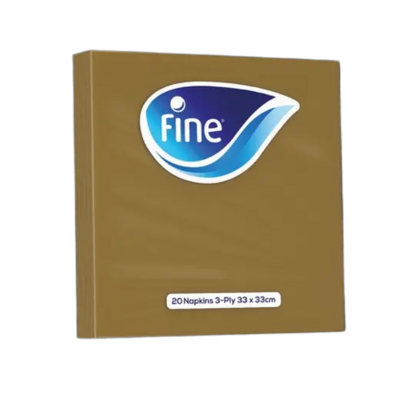 مناديل للمائدة فاين جولد 20 منديل 3 طبقات 33 × 33 سم