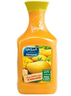 عصير المراعي طبيعي المانجو و العنب بدون سكر 1.5 لتر