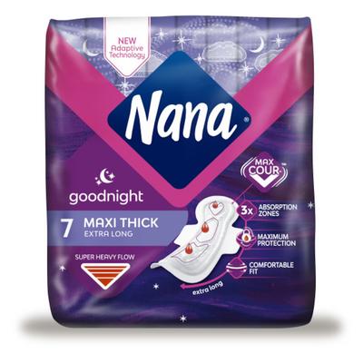 نانا فوط صحية ماكسي بالاجنحة 7 فوط