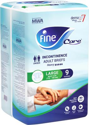 فاين كير فوط للجنسين بخصر كبير 110 إلى 156 سم 9 حفاضات