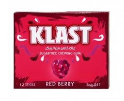 كلاست علك بنكهة التوت الأحمر خالي من سكر 12 شريحة