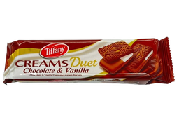 تيفاني كريمز دويتو بسكويت كريمة بنكهة الشوكولاتة والفانيليا 80 جم