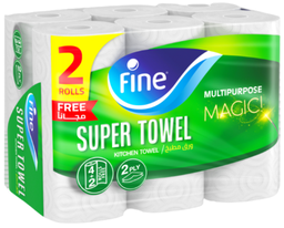 مناشف المطبخ سوبر 4+2 عبوات 2 طبقات