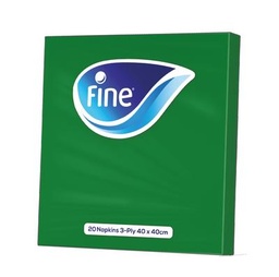 مناديل للمائدة فاين جرين 20 منديل 3 طبقات 40 × 40 سم