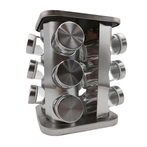 طقم رف بهارات دوار 12 قطعة 360 درجة