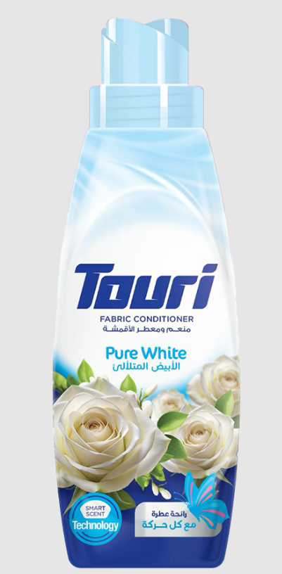 طوري منعم اقمشة ابيض متلالىء 750 مل