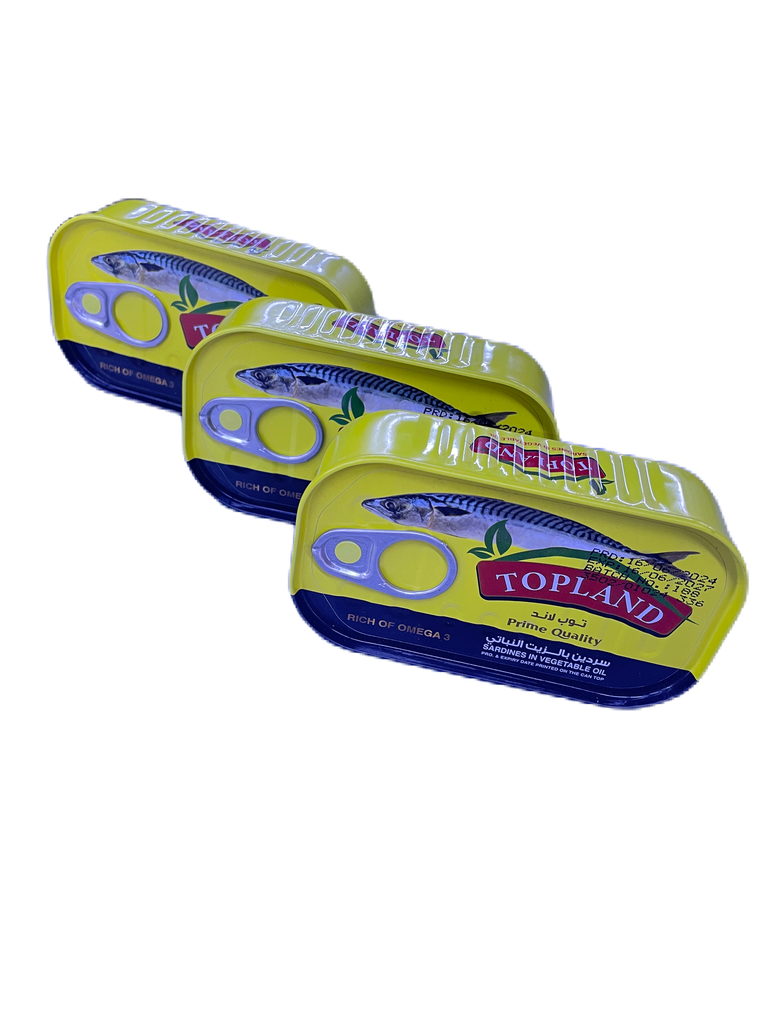 توب لاند سردين بالزيت 125 غم
