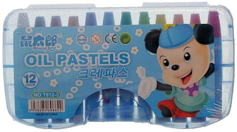 باستيل الوان شمع بعلبة بلاستيك