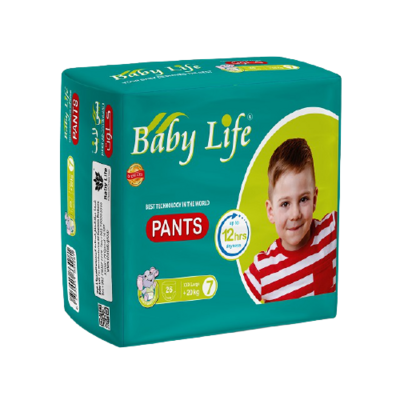 بيبي لايف حفاضات كبير رقم (7) 26 فوطة +20كغ