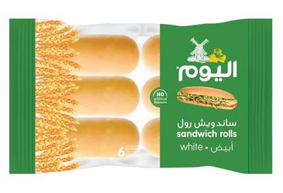 اليوم خبز ساندويتش رول ابيض 6 قطع
