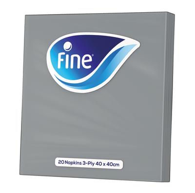 مناديل للمائدة فضية ناعمة 20 ورقة ثلاث طبقات 40 × 40 سم