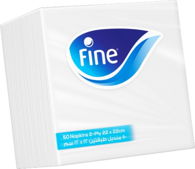 مناديل طاولة رفيعة × 1 طبقة 22 سم × 22 سم 50 قطعة