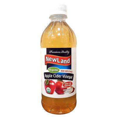 نيو لاند خل تفاح عضوي 473 مل