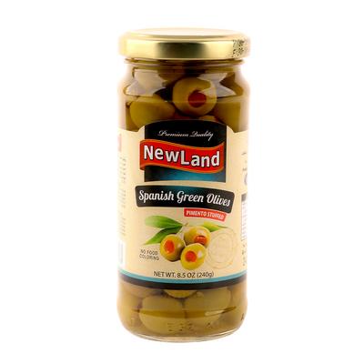 زيتون اخضر اسباني نيولاند محشي بالفلفل الحلو 240غم