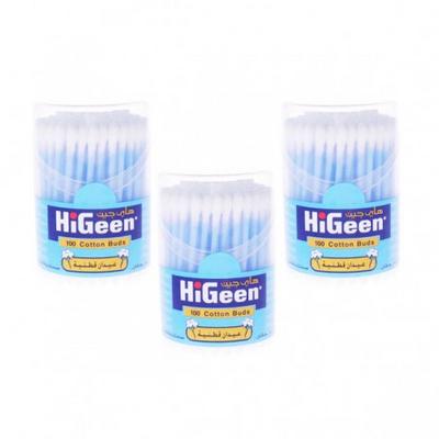 هايجين قطن الأذن 100 قطعة 3 قطع