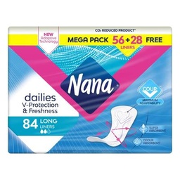 فوط نانا اليومية 28 فوطة 3 عبوات 84 قطعة بالداخل