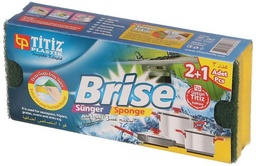 تيتيز بريز اسفنجة تنظيف مستطيلة 2+1