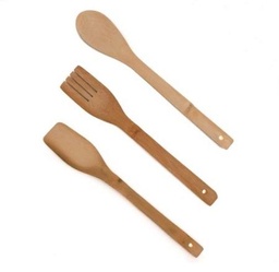 [ppp] ادوات مطبخ بامبو اواني سلطة خشبية 3 قطع