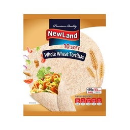 نيولاند خبز التورتيلا من دقيق القمح الكامل 10 انش 8 قطع