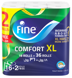 ورق تواليت فاين كومفورت 350 XL 18 بكرة